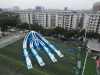 Надувная горка "Триппо 4 спуска" 36*19*11 м