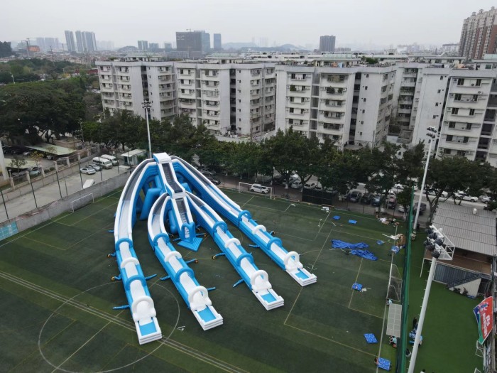 Надувная горка "Триппо 4 спуска" 36*19*11 м