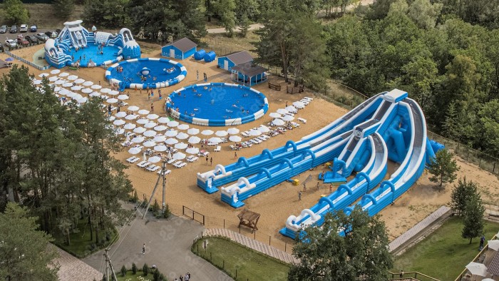 Надувная горка "Триппо 4 спуска" 36*19*11 м