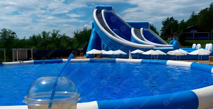 Надувная горка "Триппо 4 спуска" 36*19*11 м