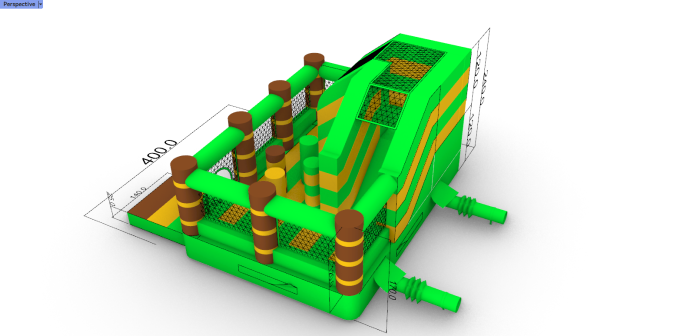 Надувная горка "Сафари" 4*3*2,4 м