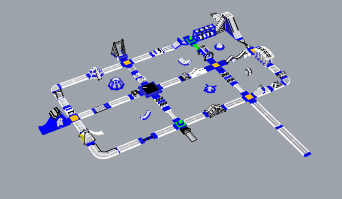 Надувной аквапарк 73*66*5,7 м