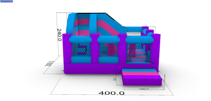 Надувная горка "Морской бриз" 4*3*2,4 м 