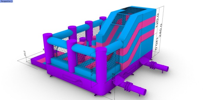 Надувная горка "Морской бриз" 4*3*2,4 м 