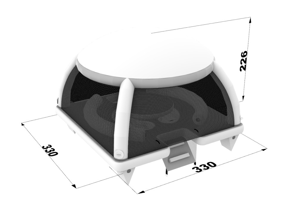 Надувная палатка на воду  3,3*3,3*2,3 м