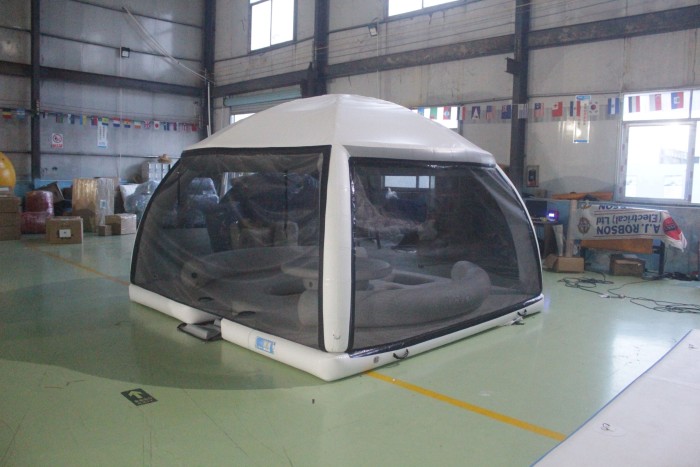 Надувная палатка на воду  3,3*3,3*2,3 м