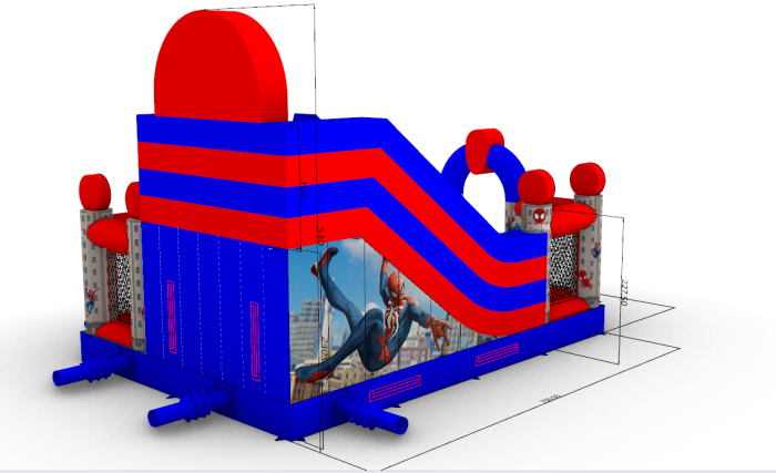 Надувная горка "Спайдермен" 7*5*5,3 м