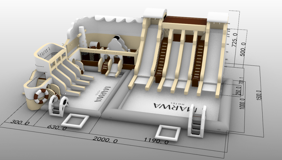 Надувной аквапарк 