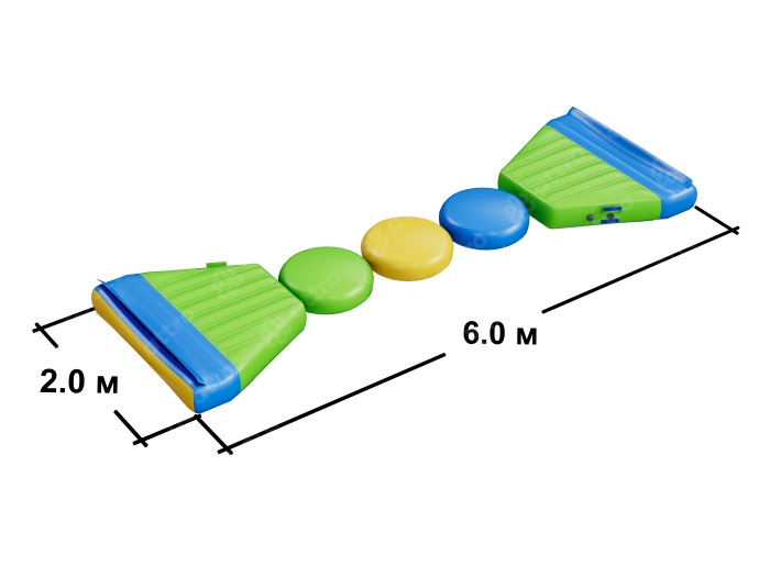 Модуль аквапарка "Качающийся мост" 6*2*0,3 м