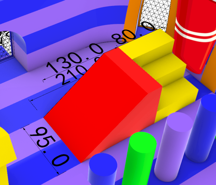 Надувная горка "Бургер" 12*8,5*7,7 м