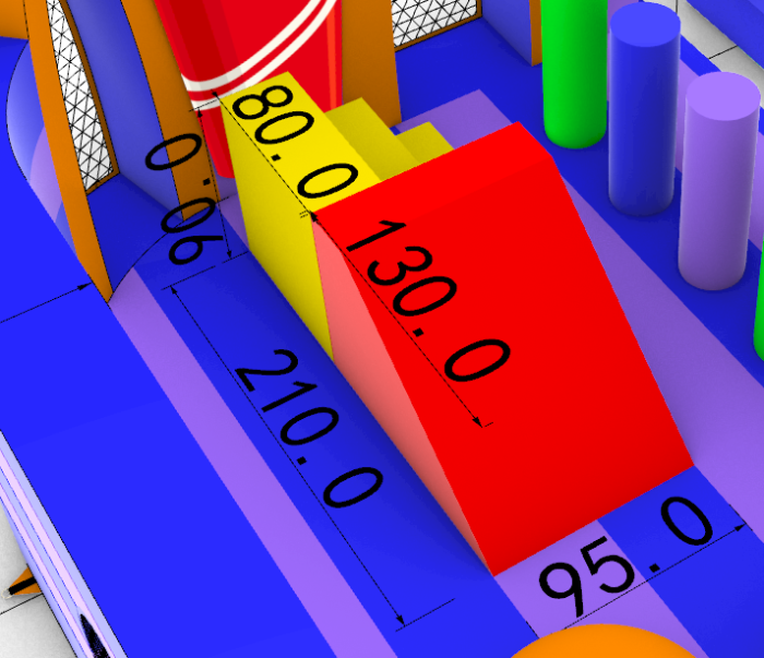 Надувная горка "Бургер" 12*8,5*7,7 м