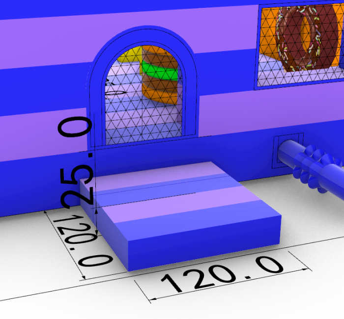 Надувная горка "Бургер" 12*8,5*7,7 м