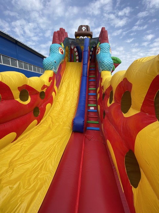 Надувной батут "Миньоны в тропиках" 14*7*7,3 м