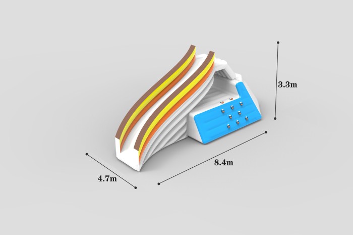 Надувной аквапарк "Керчь" размер 29*13*5,1 м 