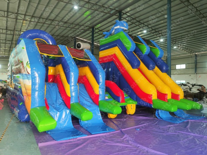 Надувной аквапарк "Морские охотники" 15*10*4,9 м