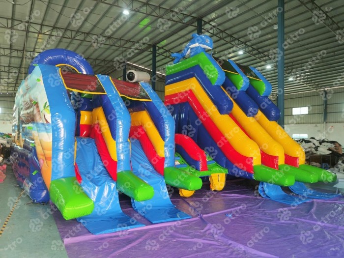 Надувной аквапарк "Морские охотники" 15*10*4,9 м