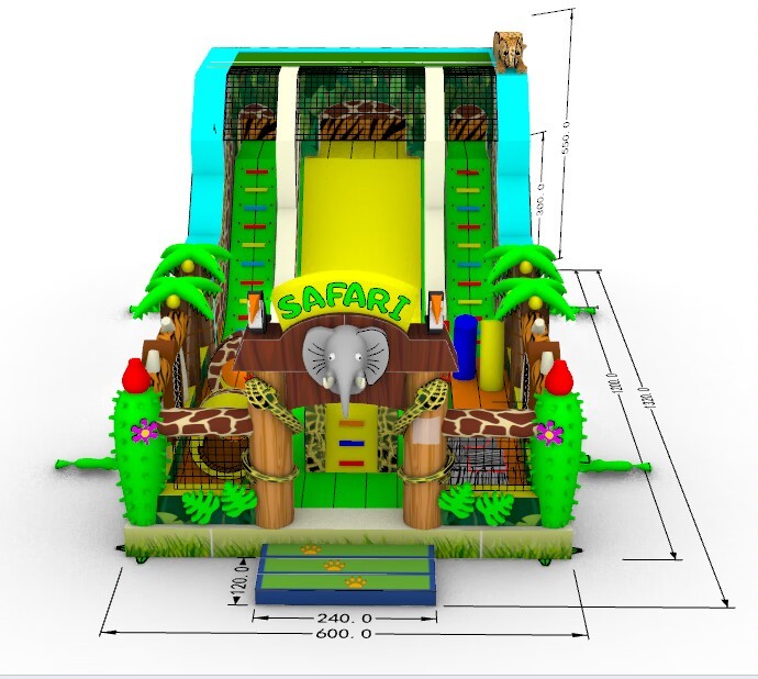 Надувной батут "Сафари" 12*6*5,5 м