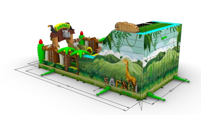 Надувной батут "Сафари" 12*6*5,5 м