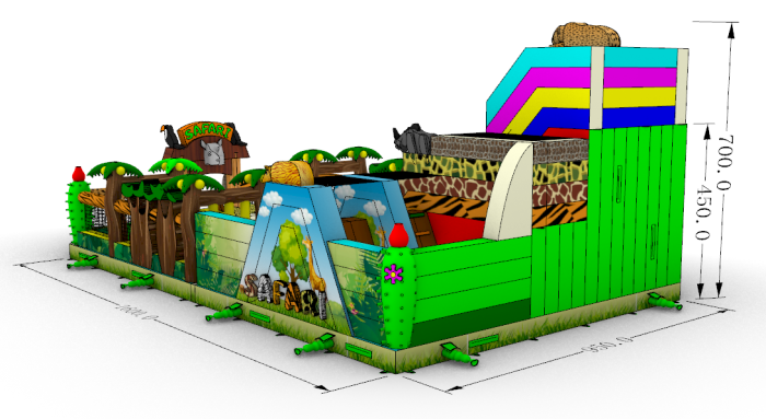 Надувной батут «Сафари Сайд»  16*9,5*7 м