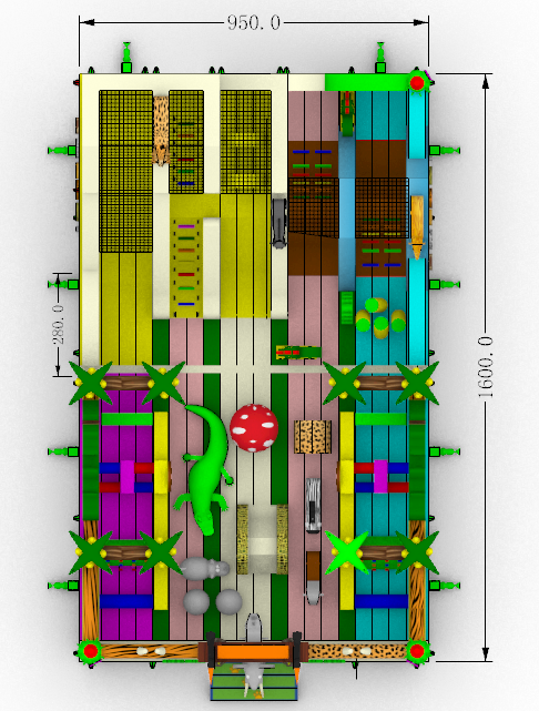Надувной батут «Сафари Сайд»  16*9,5*7 м