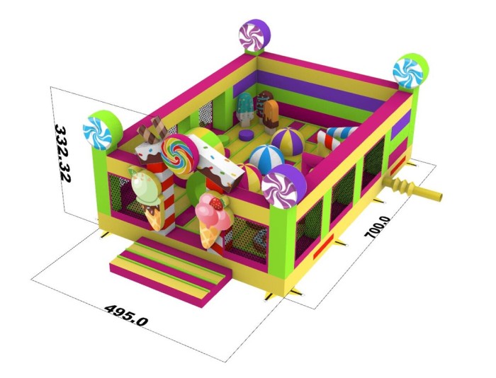 Надувной батут "Праздник" 7*5*3,3 м 