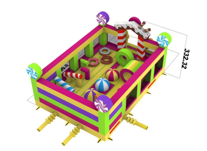 Надувной батут "Праздник" 7*5*3,3 м 