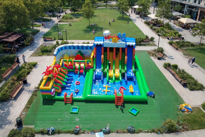 Надувной аквапарк "Пристань Пляжная" 20*15*9,1 м