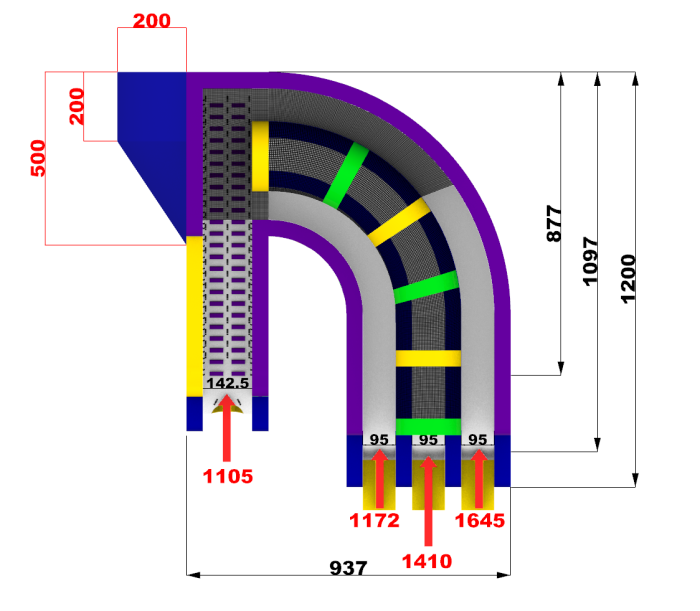 Надувная горка "Радуга" 12*11,5*8 м для надувного аквапарка 