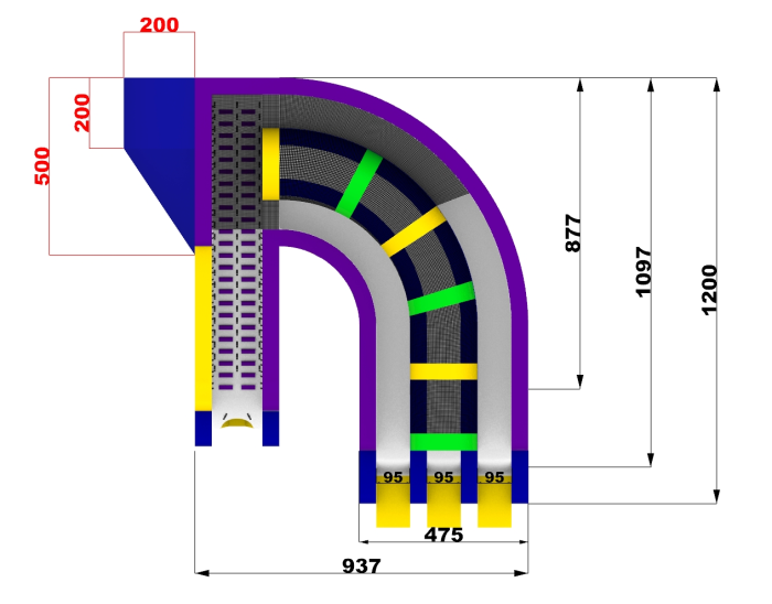 Надувная горка "Радуга" 12*11,5*8 м для надувного аквапарка 