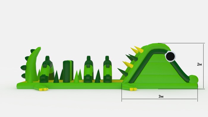 Водная полоса препятствий "Крокодил" 8*2*2 м