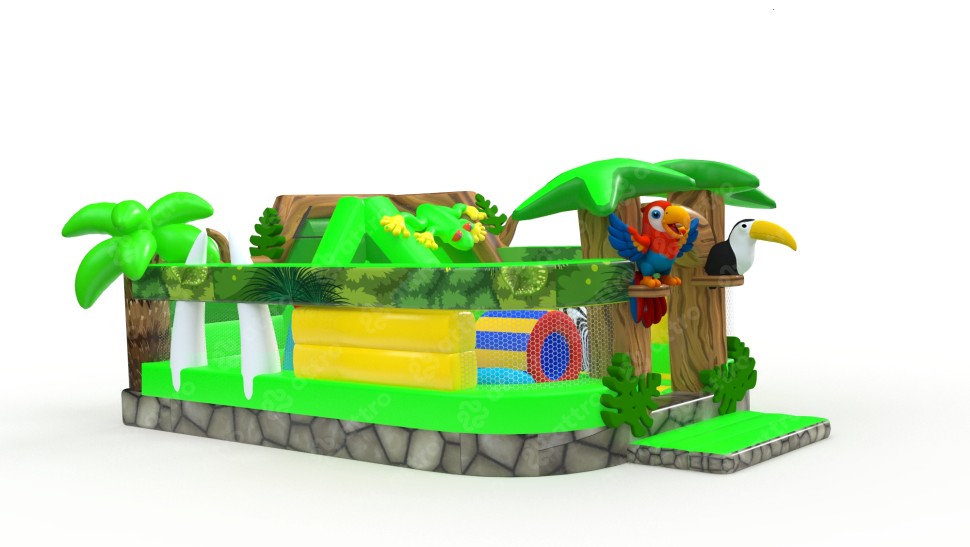 Надувная горка «Остров чудес-2» 7*5*3,1м 