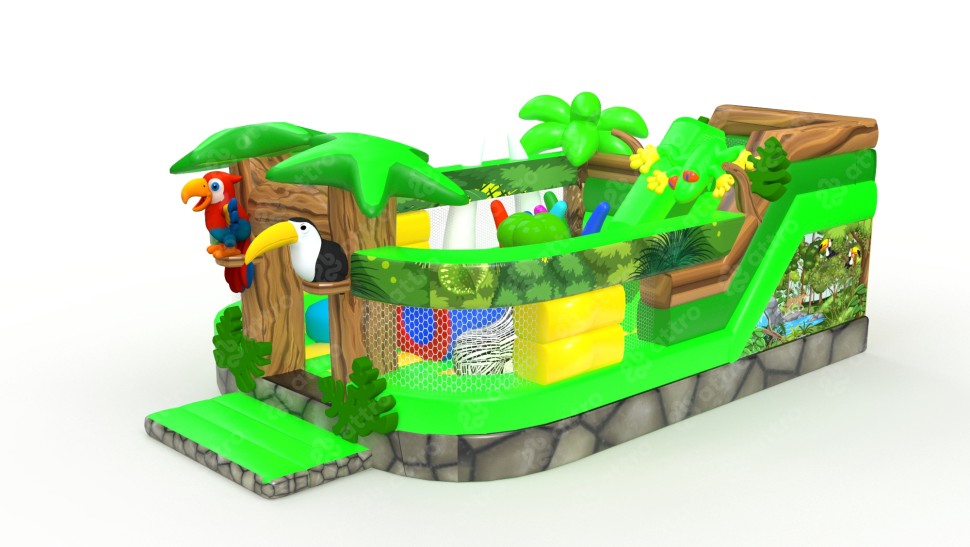 Надувная горка «Остров чудес-2» 7*5*3,1м 