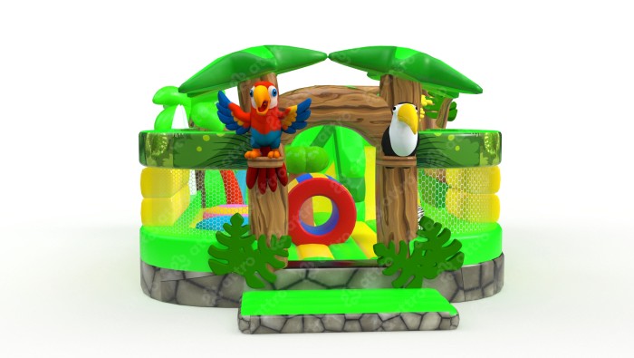 Надувная горка «Остров чудес-2» 7*5*3,1м 