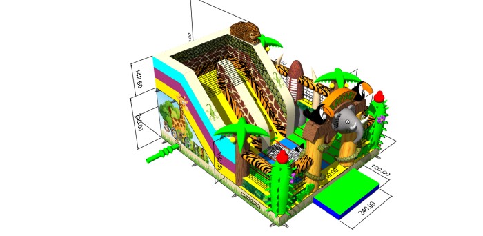 Надувной батут "Сафари" 7*6*4,6 м