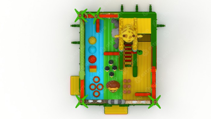 Надувной батут «Мадагаскар 2» 10*12*10 м 
