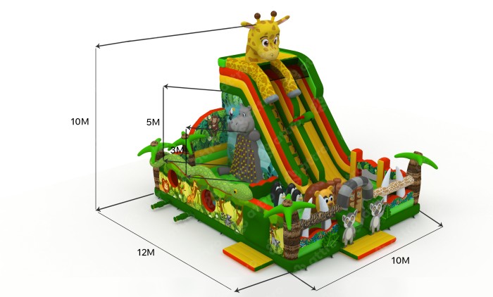 Надувной батут «Мадагаскар 2» 10*12*10 м 