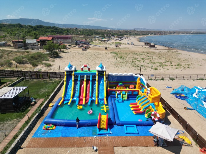 Надувной аквапарк "Пристань Пиратская" 20*15*8,4 м