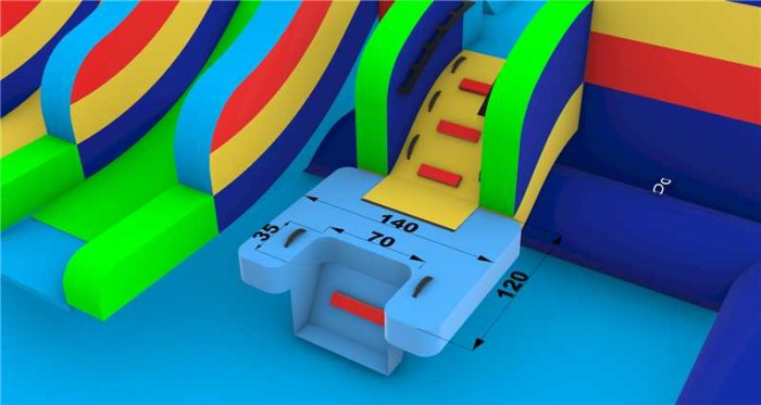 Надувной аквапарк "Пристань Пиратская Малая" 17*12*5,4 м