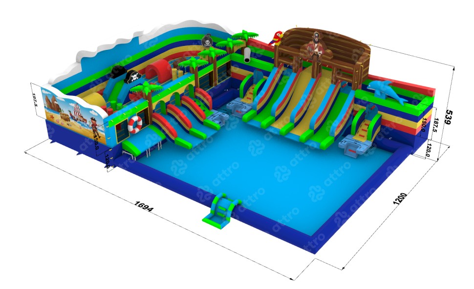 Надувной аквапарк 