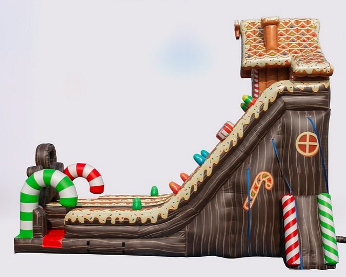 Надувная горка "Печенька" 10*4,5*7 м