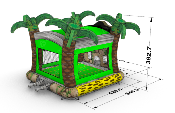 Надувной батут "Джурасик" 4,5*4,5*4 м
