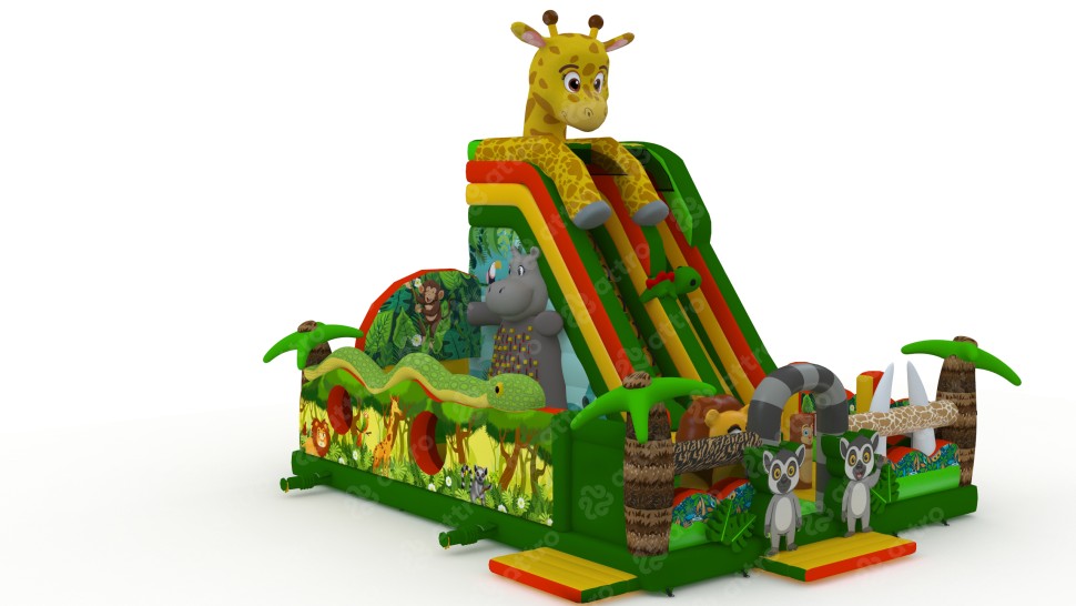 Надувной батут «Мадагаскар 2» 12*9*10 м  