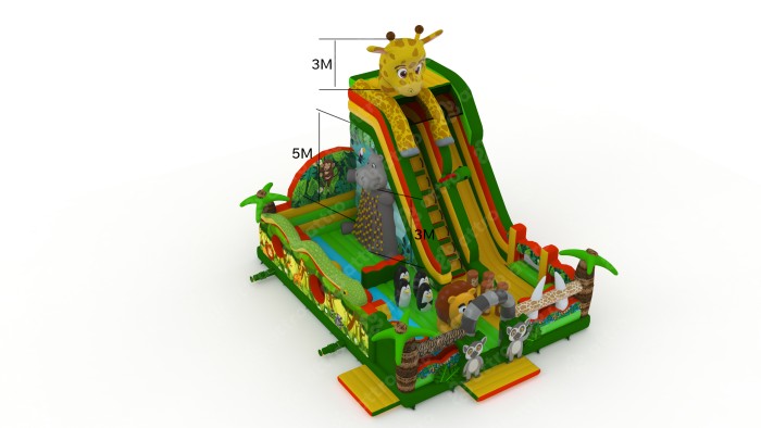 Надувной батут «Мадагаскар 2» 9*12*10 м  