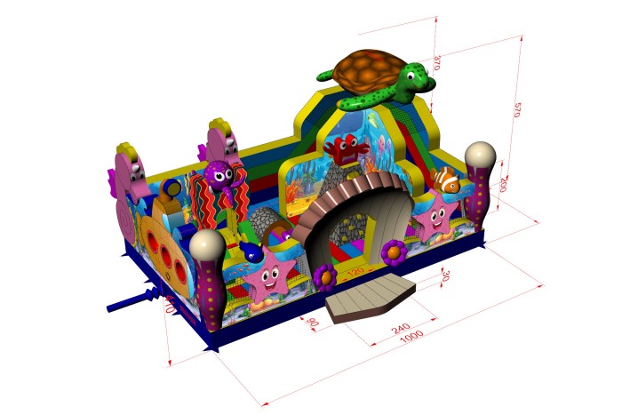 Надувной батут «Подводный мир», 10*6*6 м