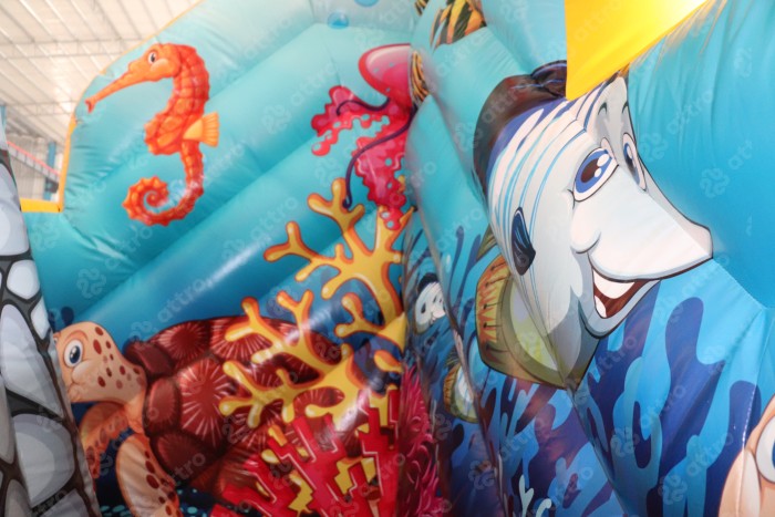 Надувной батут «Подводный мир», 10*6*6 м