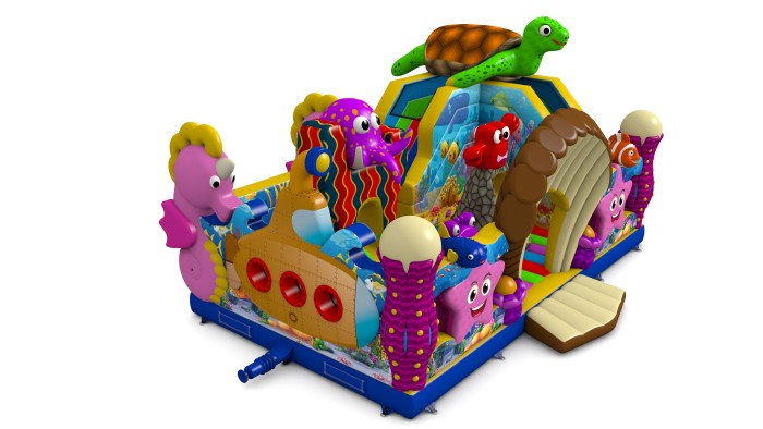 Надувной батут «Подводный мир», 10*6*6 м