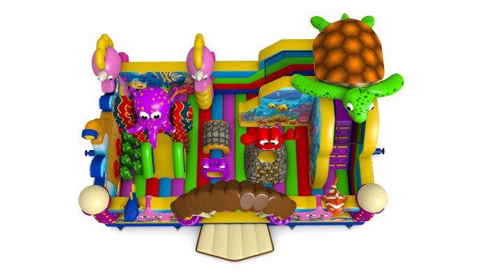 Надувной батут «Подводный мир», 10*6*6 м