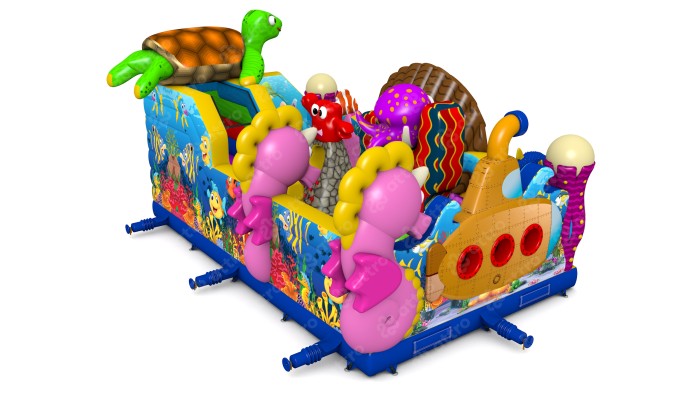 Надувной батут «Подводный мир», 10*6*6 м