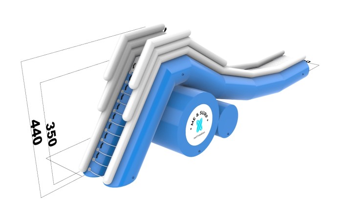 Надувная водная горка "Стелла" 13*2,4*4,4 м