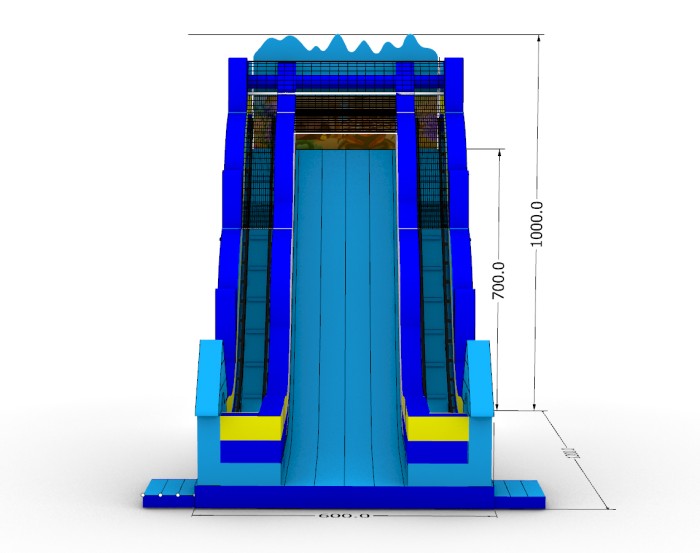 Зимняя надувная горка "Снежный склон" 12*6*10 м